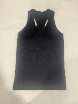 Heathered Charcoal Gray Racerback Athletic Tank Top Size undefined thumbnail 2