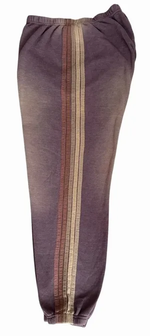 Aviator Nation 5 Stripe Sweatpants Faded Mocha Women's Size X-Large thumbnail 1
