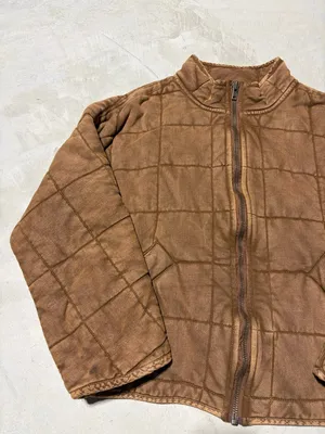 Free people dolman Quilted knit coconut Brown Zip-Front Jacket XS thumbnail 2