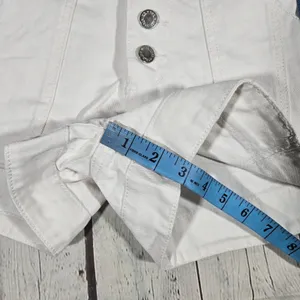 WeWoreWhat Seamed Short High Rise Twill‎ Denim White Button Fly WWDB99-1 Size 26 thumbnail 9