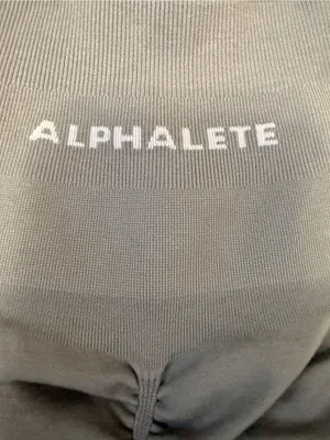 Alphalete Amplify‎ Leggings Small Blue Gray High Rise Scrunch Seamless thumbnail 8