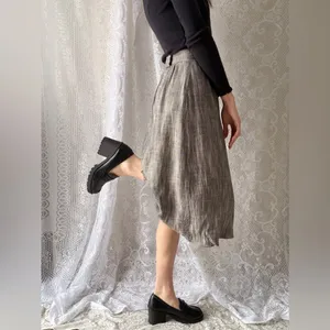 Vintage 90s Button Front Midi Skirt Norton McNaughton Size 8 thumbnail 6