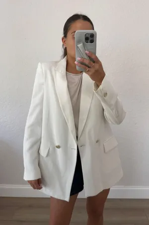 ZARA White  Blazer thumbnail 1