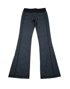 Lululemon Sequence Pants Luon Bootcut Black Gray Back Pockets Women's size 8 thumbnail 1