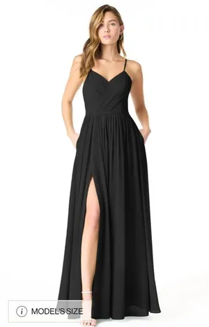 Azazie Cora Black Dress thumbnail 1