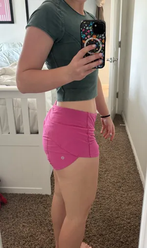 Hot Pink Lululemon Shorts 2.5" Speed Up low-rise thumbnail 2