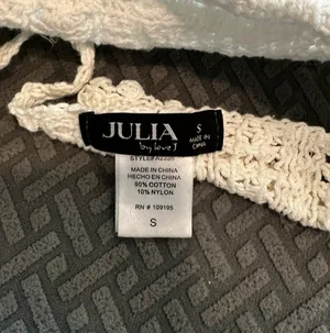 Julia white crochet bralette top thumbnail 2