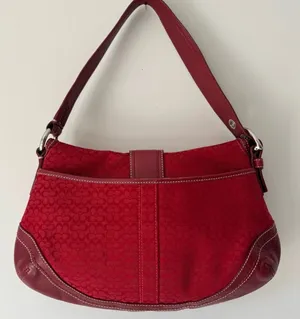 Cherry Red F10926 Y2K Soho Bag Signature little c Jacquard thumbnail 4
