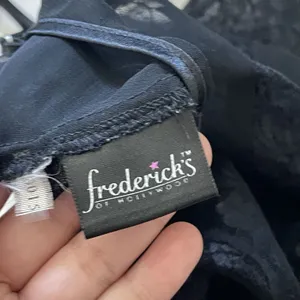 Frederick's of Hollywood Slip Dress lingerie sheer lace mesh mini womens Black (medium) sexy thumbnail 2
