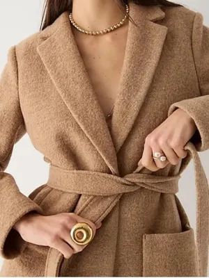 J. Crew Wrap blazer-jacket in Italian boiled wool Tan W2445 Sz 2 thumbnail 4
