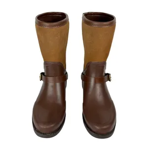 UGG Sivada Boots Sz 9 Chocolate Brown Two Tone Rain Boots Waterproof thumbnail 4