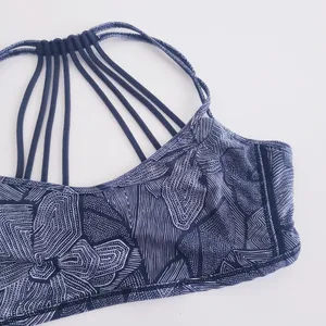 Lululemon Lighten Up BraMini Dottie Tribe White Racerback Sports Bra thumbnail 4