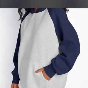 Amazon Two-Tone Navy and Light Gray Raglan Hoodie thumbnail 2