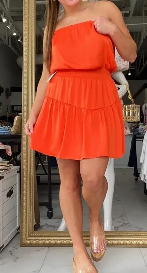 fab'rik Orange Dress thumbnail 1