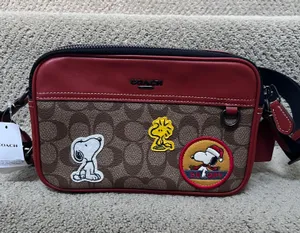 Coach X Peanuts Graham Crossbody In Signature Canvas With Patches thumbnail 1