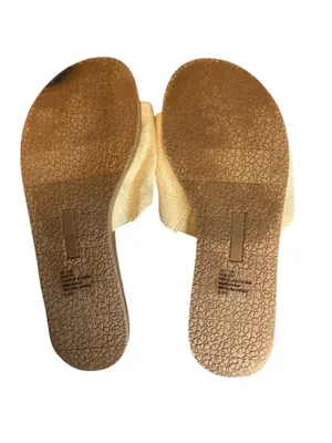 Lane Bryant Cream Faux Suede Bow Slide thumbnail 2