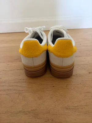 Adidas Gazelle Bold size 10.5 taupe white yellow gold thumbnail 7