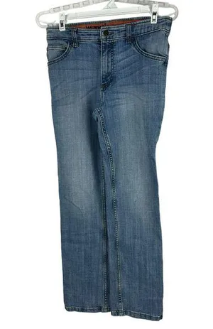 Wrangler Flex Womens Size 14 Regular Blue Straight Leg Denim Jeans thumbnail 1