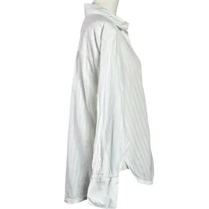 Free People Menswear Oversized Tuxy Vibes Shirt Optic White Size Medium Bohemian thumbnail 8