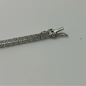 Moissanite Iced Out Tennis Bracelet Silver 3mm 8 Inches Brand New VVS1 D Color thumbnail 4