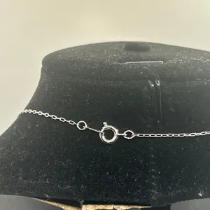 Dainty Vintage Cross Pendant Necklace Real Silver Stainless Steel Plated Womens thumbnail 4