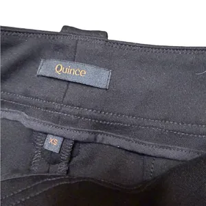 👖✨ Quince Ultra-Stretch‎ Ponte Mariner Pants XS Black Straight Leg ✨👖 thumbnail 4