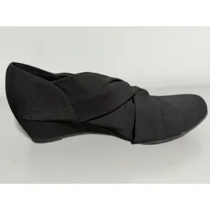 IMPO Ginny Women's 9.5M Black Sash Stretch Memory Foam Wedge Dress Shoes thumbnail 5