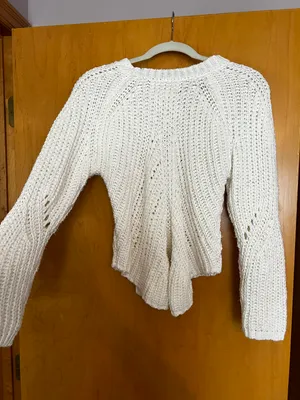 J.O.A. White Knit Sweater thumbnail 5