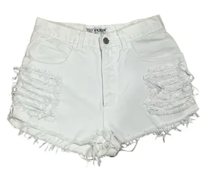Vintage GUESS Women's White High-Waisted Cut-Off Denim Shorts Standard Size 12 thumbnail 1