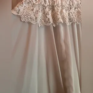 Vintage Felix Arbeo White Chiffon Lace Dress Romantic Long Sleeve 70s Small thumbnail 11