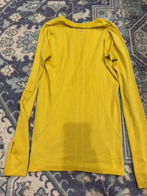 Soleil Yellow Lululemon Swiftly Tech Long Sleeve 6 thumbnail 2