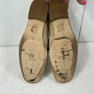 Free People Mules 39 At Ease 2.0 Loafer Suede Embossed Leather Cafe Beige Womens thumbnail 13