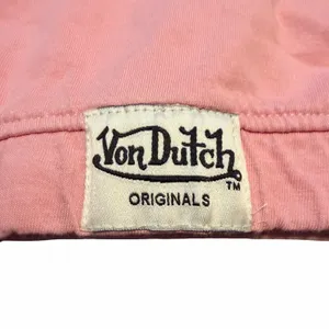 Vintage Von Dutch Womens M Pink Bralette Bra Top Y2K 2000s McBling 100% Cotton thumbnail 4