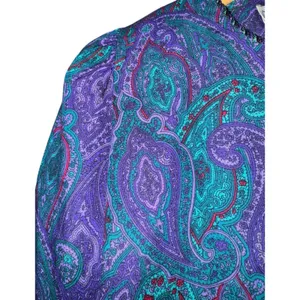 Vintage Jessica Howard Paisley Cropped Jacket Boho Y2K 90s Small‎ Petite ~Flaw thumbnail 3