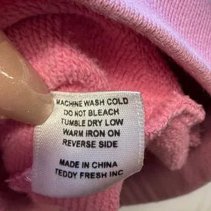 Teddy Fresh Colorblock Hoodie Pastel Pink Purple Teal Cotton Sweatshirt‎ Small thumbnail 10
