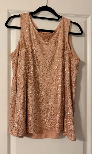 Sequin Scoop Neck off shoulder thumbnail 1