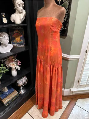 Peppermayo Eden Strapless Tropical Maxi Dress – Size US 8 thumbnail 5