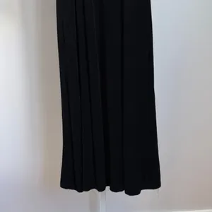 VTG‎ BASIC USA sz M Black Long Sleeve Ruffle Neck Maxi Dress Witchy Whimsygoth thumbnail 3