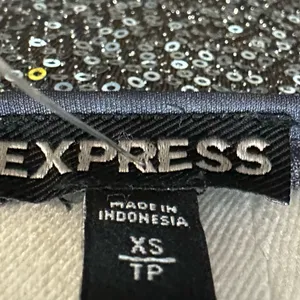 Express sz XS silver sequin top thumbnail 4