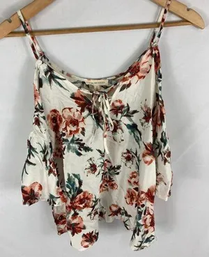 LA Hearts Floral Cold Shoulder Blouse Size Small thumbnail 1