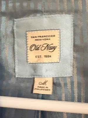 Old Navy Women’s Tailored Velvet Jacket - Lt Blue Sz M thumbnail 4