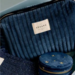 Sézane Blue Velvet Accessory Set thumbnail 2