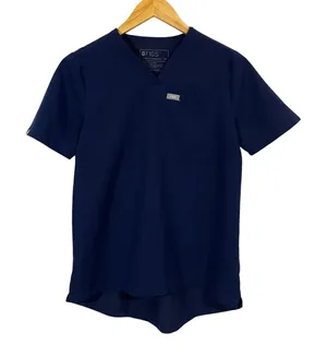 FIGS Kaya Classic V Neck Scrub Top - Blue - XS thumbnail 1