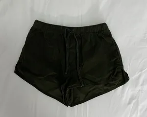 H&M Olive Green Ribbed Shorts thumbnail 3