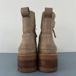 Sorel Joan Now Omega‎ Taupe Suede Waterproof Lace Up Winter Boots thumbnail 7
