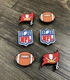 Tampa Bay Buccaneers Football Team Charm For Crocs Shoe Charms - 6 Pieces thumbnail 2