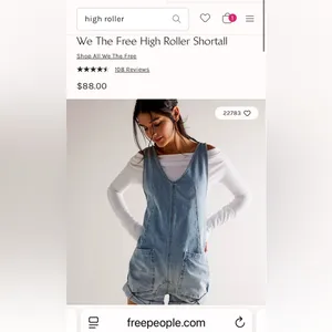 NWOT WeThe Free High Roller Shortall In Bright Eyes Sold Out On Free People thumbnail 8