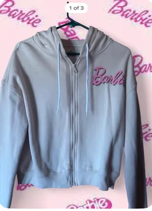 Barbie Sweather: Zip Up: Gray Size L thumbnail 1