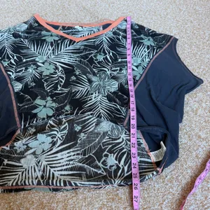 We The Free Free People Tropical Palm Print Dolman Mesh Top XS Boho Slouchy thumbnail 8