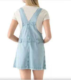 Free People Edie overall dress skirt apple blues denim adjustable NWT We The Free M thumbnail 3